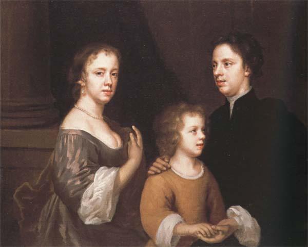 Mary Beale Self-Portrait with her Husband,Charles,and their Son,Bartholomew oil painting image